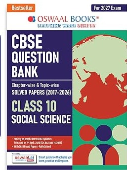 Oswaal CBSE Class 10 Social Science Question Bank | Chapter & Topic-wise Solved Papers (2017–2026)