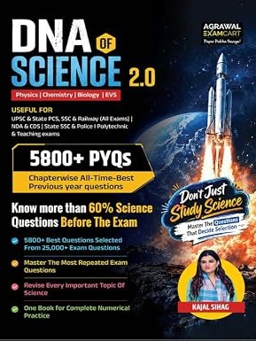 Examcart DNA of Science 2.0 PYQs Book by Kajal Sihag | Physics, Chemistry, Biology & EVS