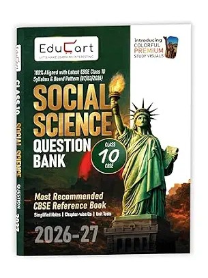 Educart CBSE Class 10 Social Science (SST) Question Bank 2026-27