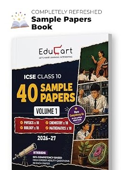 Educart ICSE Sample Paper Class 10 2027 (Volume 1) – Physics Chemistry Biology and Mathematics for 2026-27 Exam