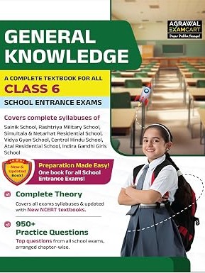 Examcart One for All School Entrance Exam Class 6 General Knowledge (GK) Book 2027