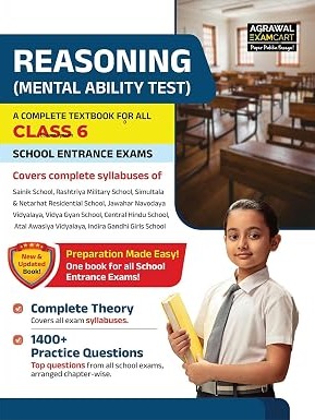 Examcart One For All School Entrance Class 6 Reasoning (Mental Ability Test) Book 2027