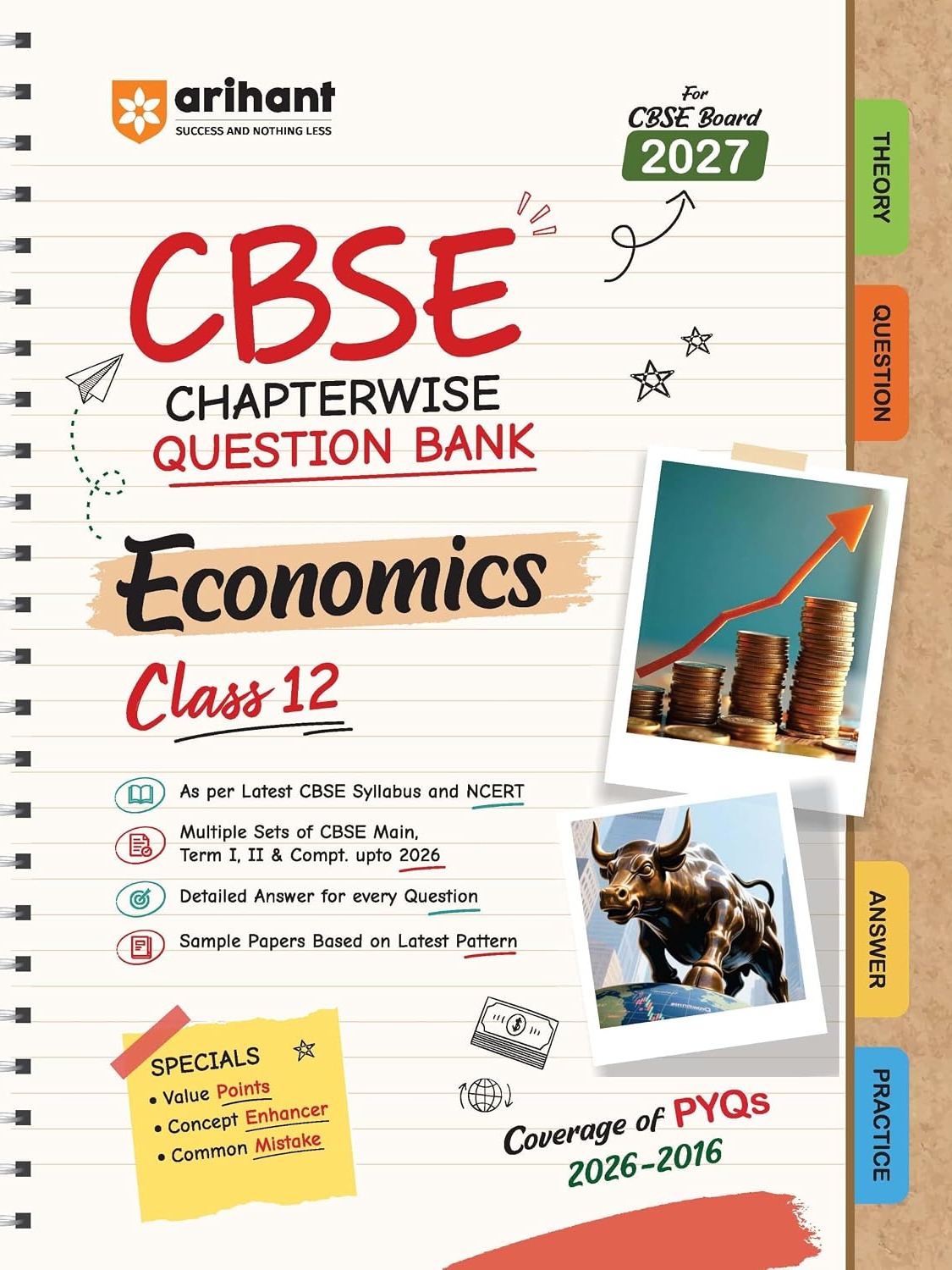 CBSE Economics Class 12 Chapterwise Question Bank for Board Exam 2027 | Chapterwise PYQs with Revision Theory, Detailed Solutions By Pratima Jain Roy, Dr. Ginni Juneja Nanda