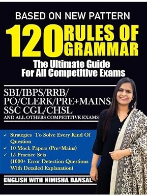 120 Rules of Grammar by Nimisha Bansal For SBI IBPS RRB PO Clerk SSC CGL CHSL  by Nimisha Bansal