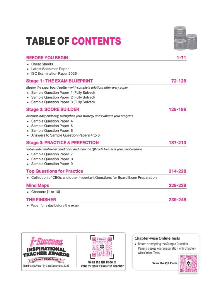 i-Succeed ISC 10 Sample Question Papers Class 12 Accounts Exam 2027 By Anshul Sharma