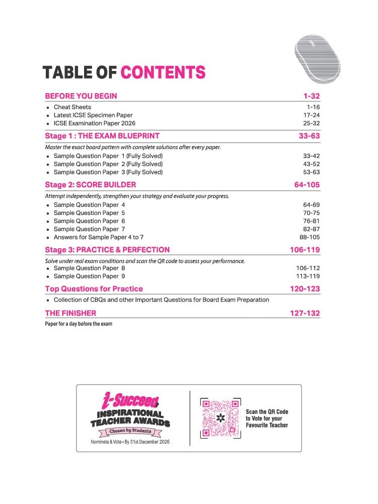 i-Succeed ICSE 10 Sample Question Papers Class 10 Computer Application Exam 2027 By Ram Tiwari & Prateek Kant
