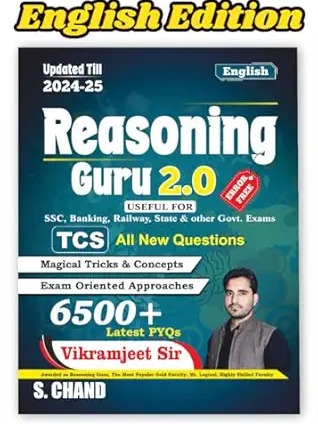 Reasoning Guru 2.0 (in English Medium) Book 2025 - 2026 for SSC Exam CGL CHSL, Bank by Vikramjeet Sir