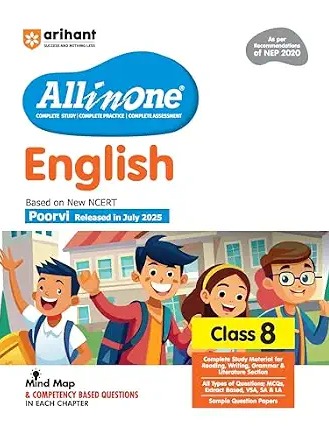 Arihant All in One English Class 8 Book 2025 by Ravi Shashank