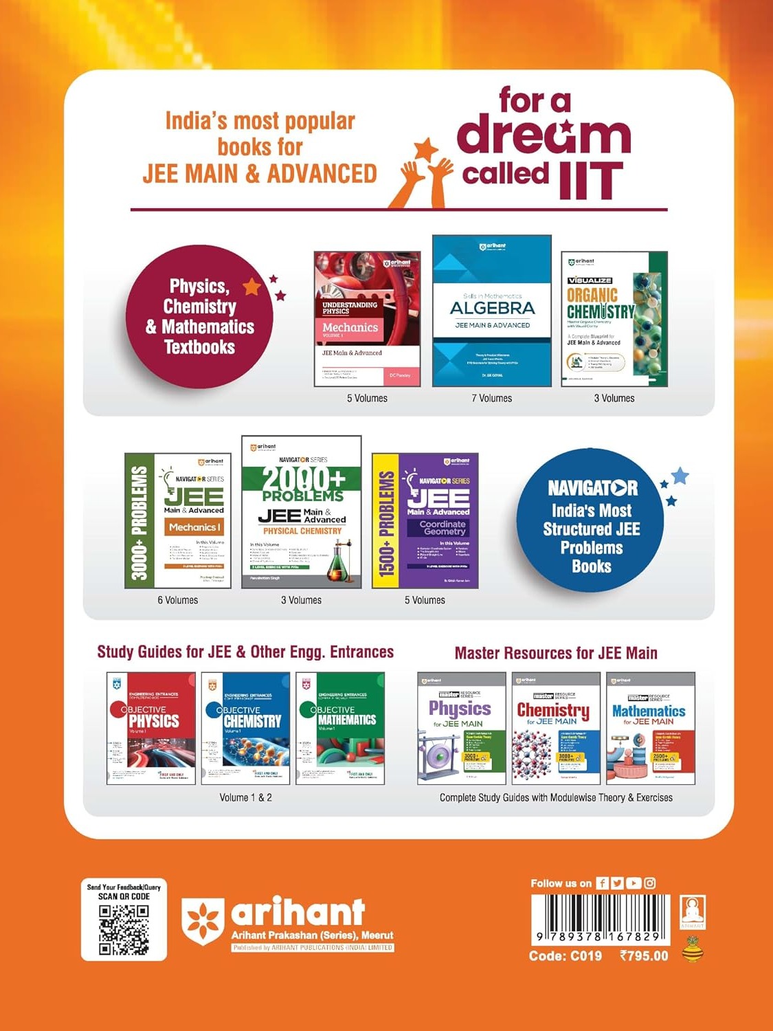 Arihant 14 Years (2026–2013) Solved Papers JEE Main | 168 Original Papers with 14310 Real Questions