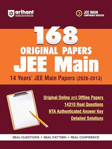 Arihant 14 Years (2026–2013) Solved Papers JEE Main | 168 Original Papers with 14310 Real Questions
