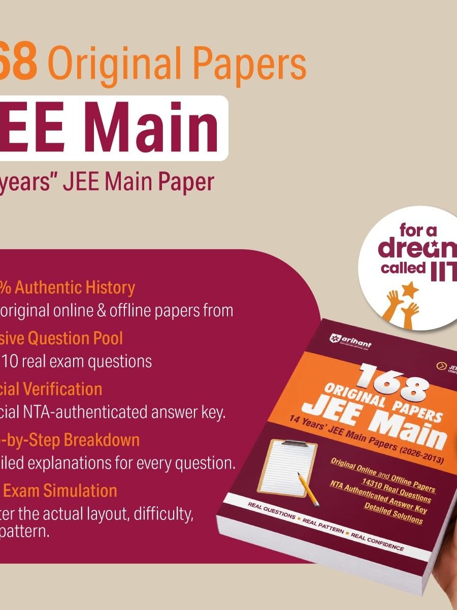 Arihant 14 Years (2026–2013) Solved Papers JEE Main | 168 Original Papers with 14310 Real Questions