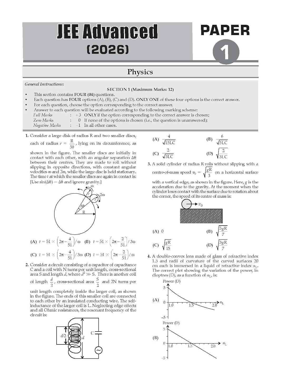 Oswaal JEE Advanced | 10 Mock Test Papers (Paper 1 & 2) | Based on Latest Exam Trends & Pattern | Includes 2026 May Fully Solved Papers with Detailed Solutions