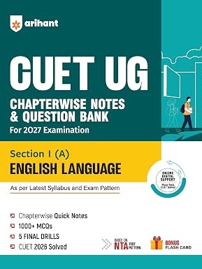 CUET UG 2027 English Language (Section I-A) | Chapterwise Notes & Question Bank | 1000+ MCQs, 5 Final Drills & CUET 2026 Solved Paper By Ravi Shashank