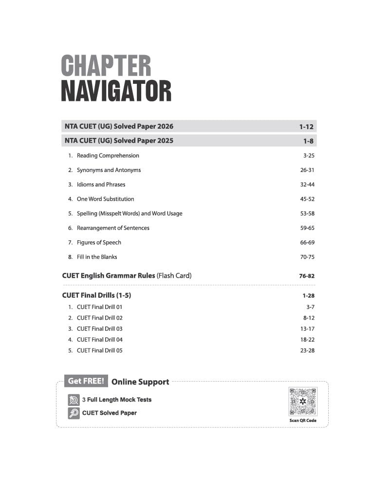 CUET UG 2027 English Language (Section I-A) | Chapterwise Notes & Question Bank | 1000+ MCQs, 5 Final Drills & CUET 2026 Solved Paper By Ravi Shashank