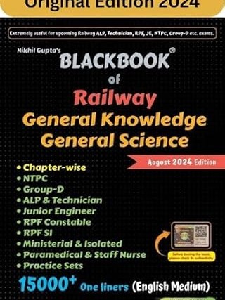 BlackBook of Railway General Knowledge & General Science (English Medium) 2024 Paperback – Original Edition