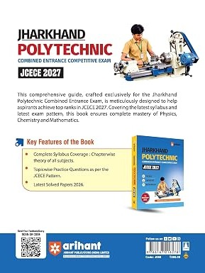 Jharkhand Polytechnic Entrance Exam (JCECE) 2027 | Complete Study Guide | Physics, Chemistry & Mathematics | Topicwise Practice Questions | Solved Paper 2026 with Detailed Solutions By Dr. Ajay Kumar, Nirmal Pandey & Sanjeev Dixit