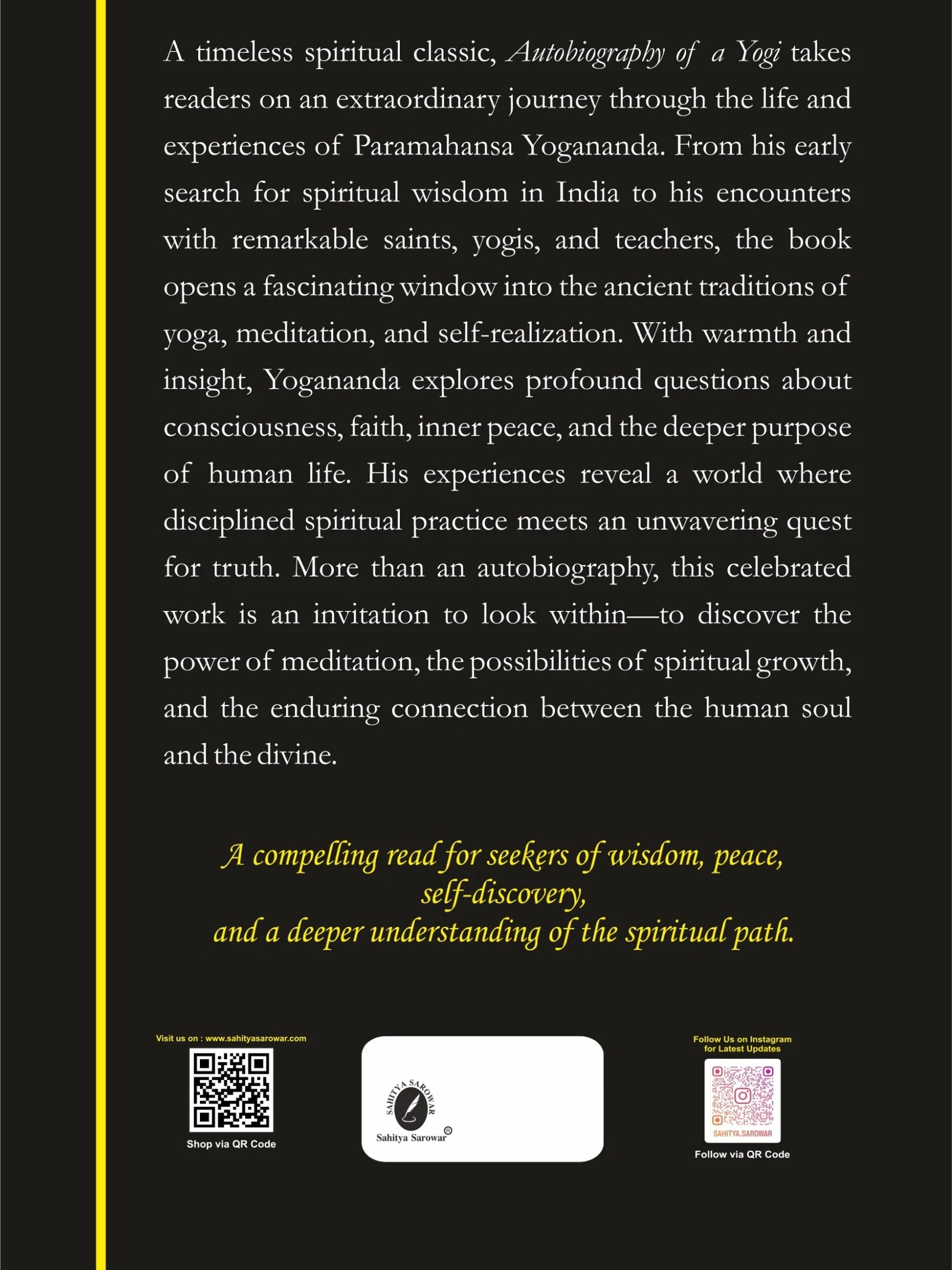 Autobiography of a Yogi by Paramahansa Yogananda – English Paperback