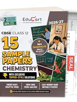 Educart CBSE Sample Paper Class 12 2026-27 Chemistry with Topper-Style Solutions | For 2027 Board Exam